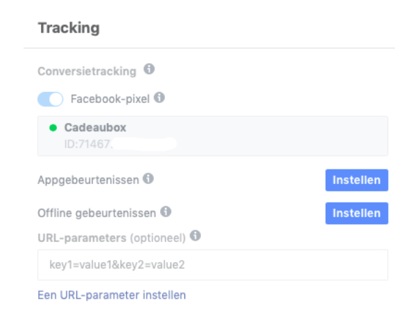 schermafbeelding pixel Facebook retargeting online marketing influencer campagne